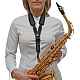 BG Elasticated Deluxe Sax Sling S10ESH - Black : Image 3