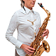 BG Zen S78YMSH Sax Yoke Sling / Strap in White - Metal Coated Snap Hook : Image 6